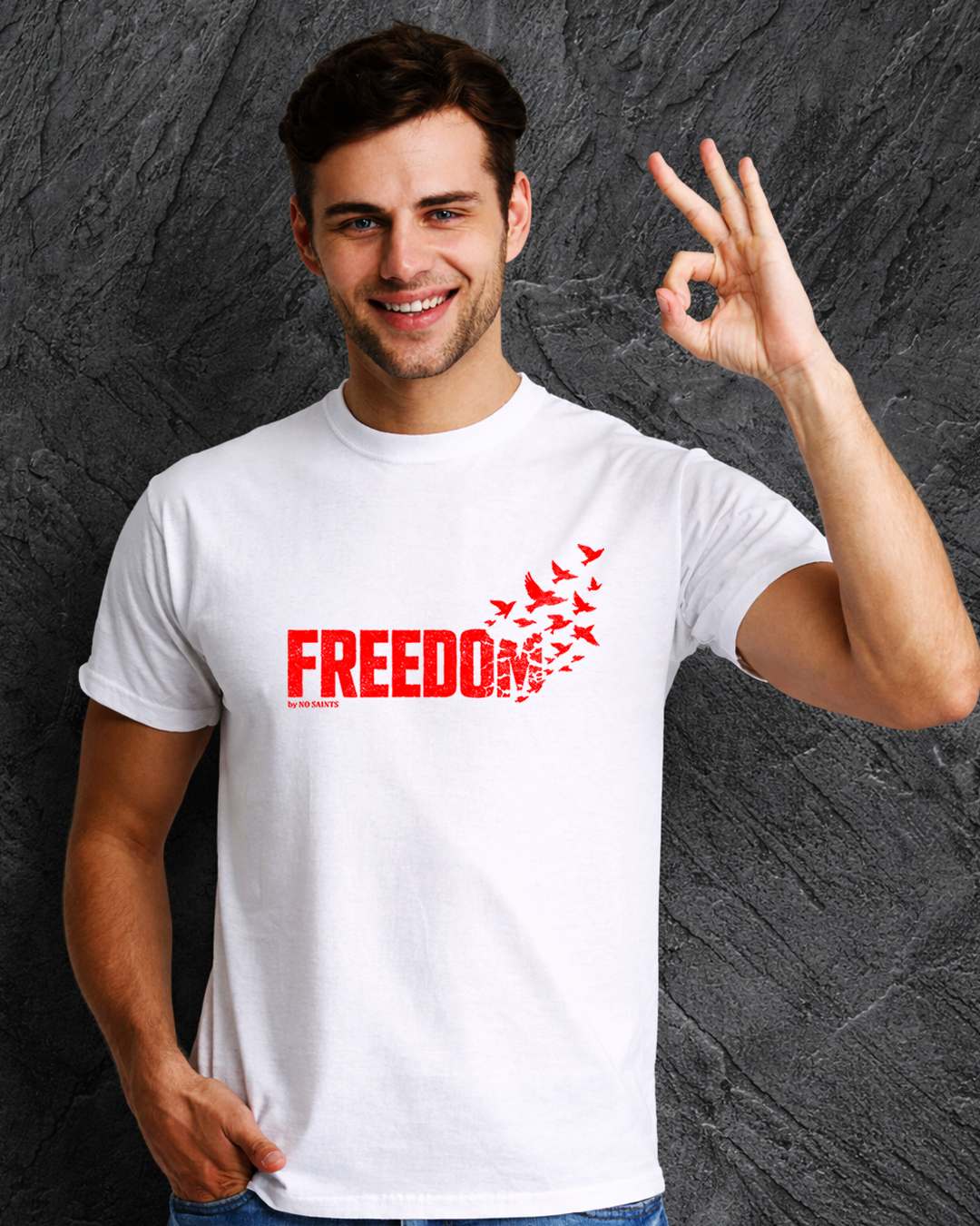 No Saints Freedom TEE | Unisex Classic Crew T-Shirt | 2 Color Variants