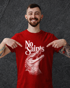 No Saints Branded Crocodile TEE | Unisex Classic Crew T-Shirt | Red