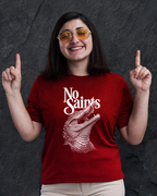 No Saints Branded Crocodile TEE | Unisex Classic Crew T-Shirt | Red