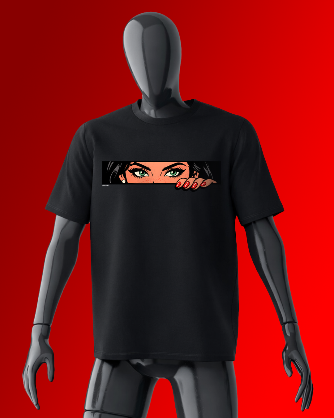 Red Flag Club -03 | Men's Classic Crew T-Shirt | Black