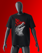 No Saints Branded Crocodile TEE | Unisex Classic Crew T-Shirt | Black
