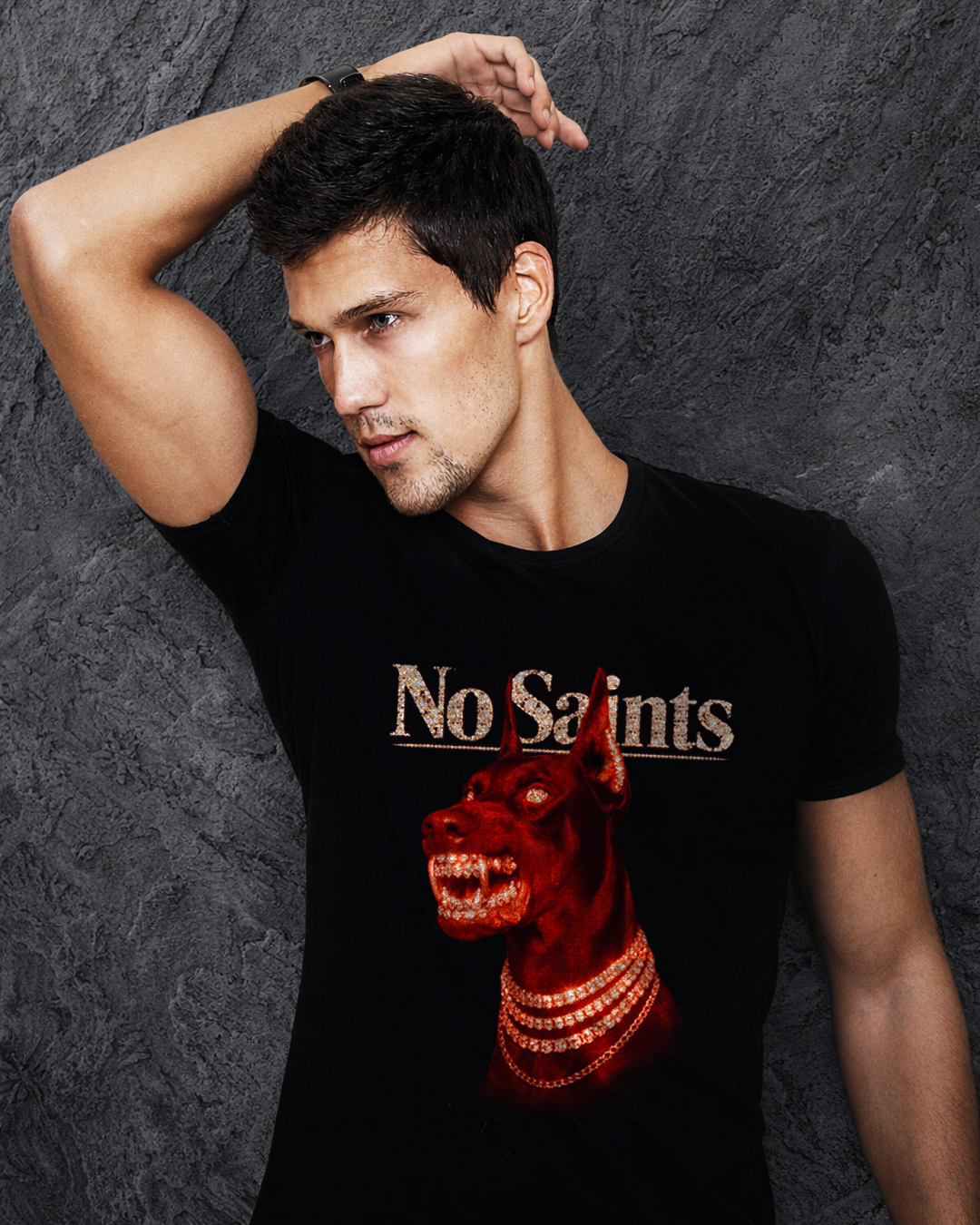 No Saints Branded Doberman TEE | Unisex Classic Crew T-Shirt | 3 Color Variants