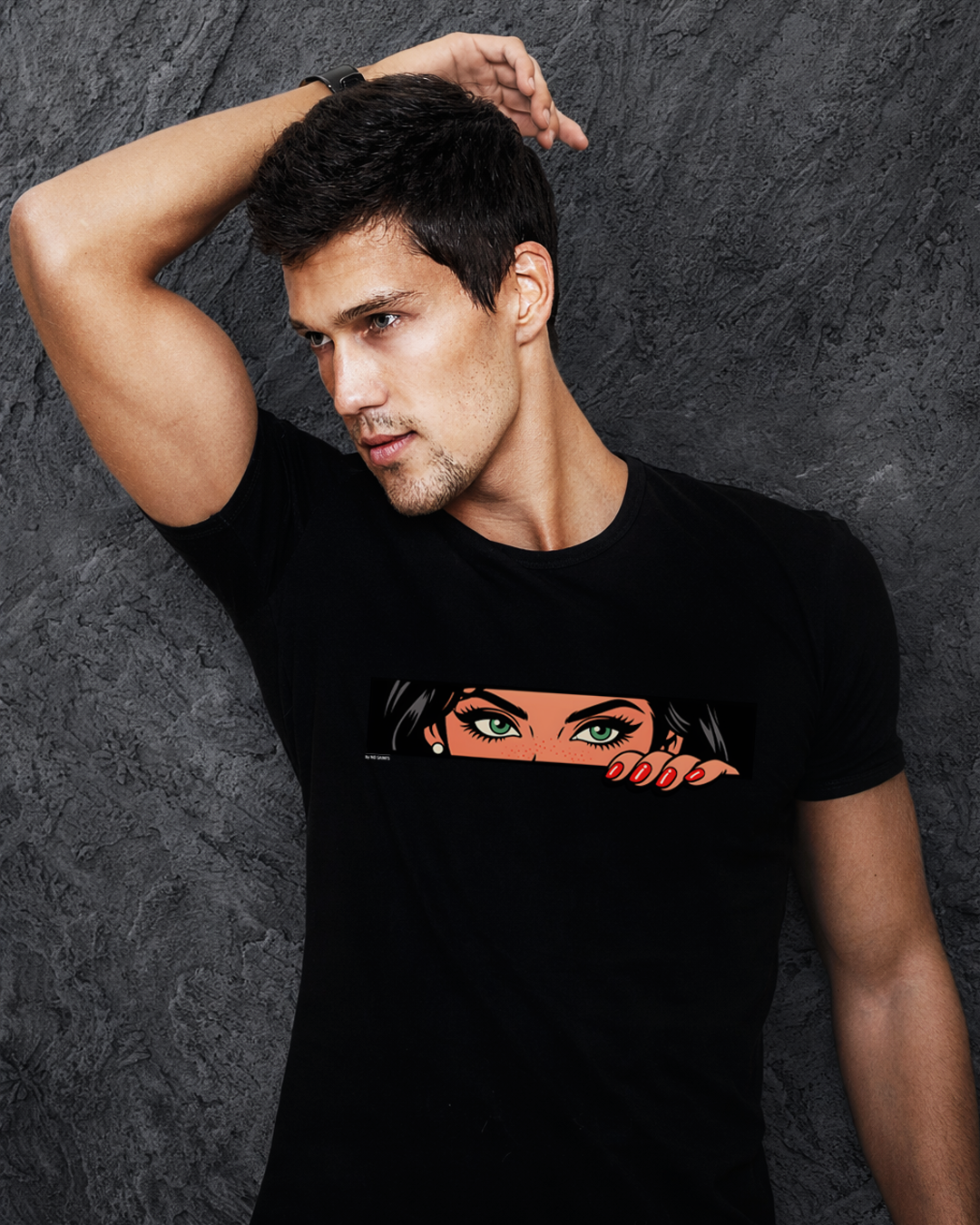 Red Flag Club -03 | Men's Classic Crew T-Shirt | Black