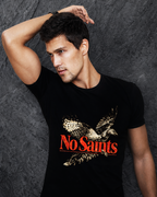 No Saints Branded Eagle TEE | Unisex Classic Crew T-Shirt | Black