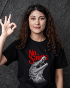 No Saints Branded Crocodile TEE | Unisex Classic Crew T-Shirt | Black