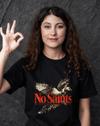 No Saints Branded Eagle TEE | Unisex Classic Crew T-Shirt | Black