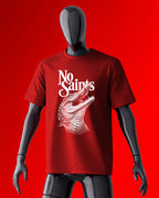 No Saints Branded Crocodile TEE | Unisex Classic Crew T-Shirt | Red