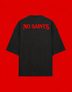 No Saints Samael-Lilith | Unisex Terry Oversized Tee - Black