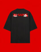 No Saints Heart of the Swans | Unisex Terry Oversized Tee - Black