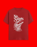 No Saints Branded Crocodile TEE | Unisex Classic Crew T-Shirt | Red