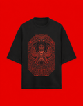 No Saints Samael-Lilith | Unisex Terry Oversized Tee - Black