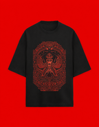 No Saints Samael-Lilith | Unisex Terry Oversized Tee - Black