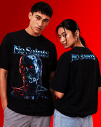 No Saints T-800 | Unisex Terry Oversized Tee - Black