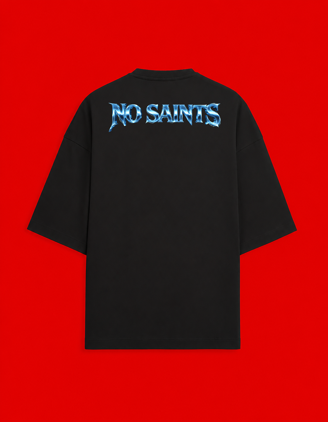 No Saints T-800 | Unisex Terry Oversized Tee - Black