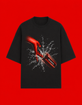 No Saints Dark Desire | Unisex Terry Oversized Tee - Black